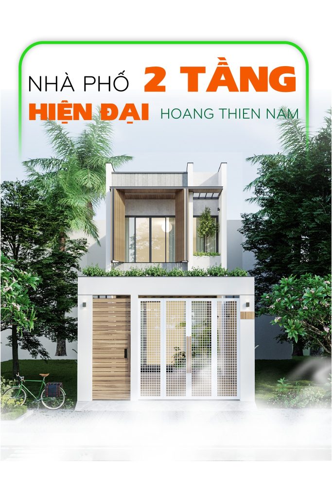 Mẫu thiết kế nhà phố 2 tầng đẹp